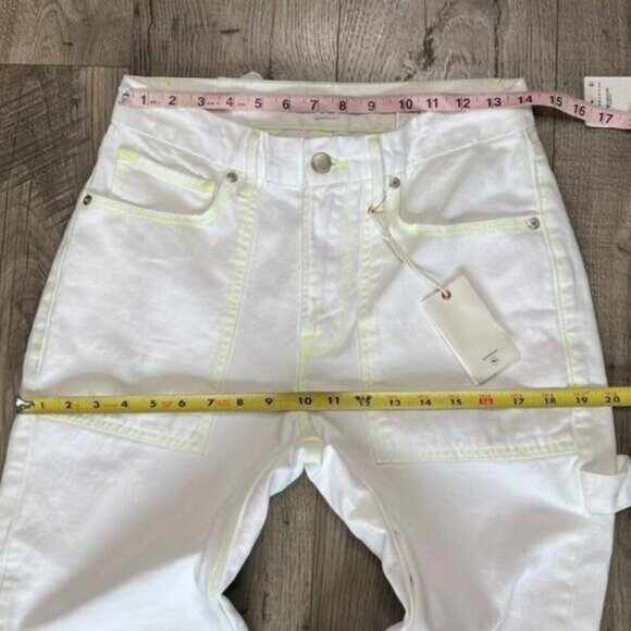 Good American NWT Good '90s High Waist Carpenter Jeans Size 26 Baggy White - Picture 4 of 13